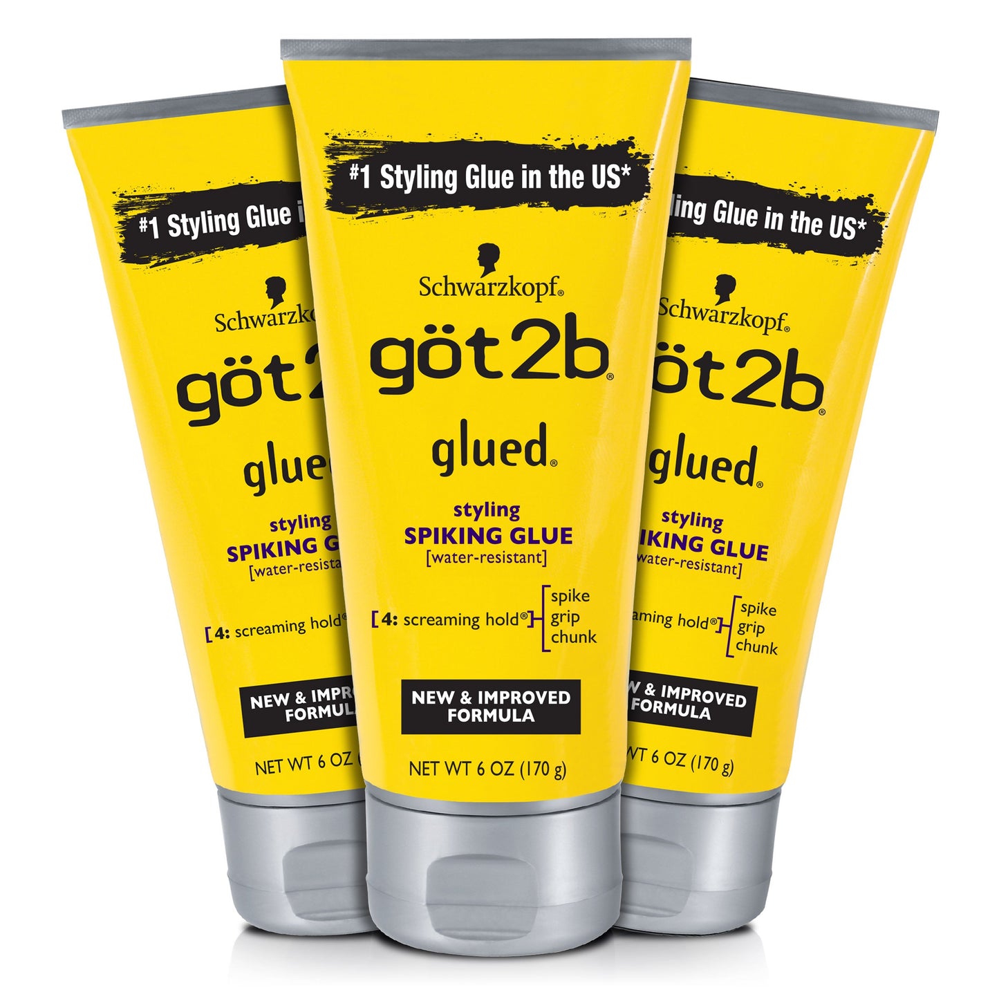 Got2b Glued Styling Spiking Hair Gel 6 oz (Count of 3)